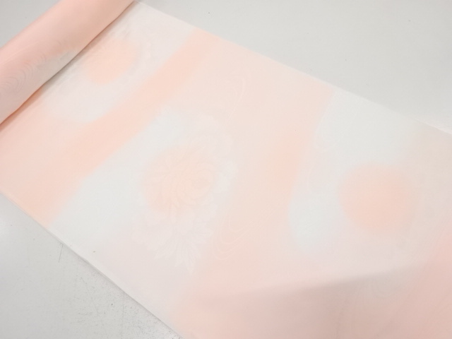 JAPANESE KIMONO / ANTIQUE BOLT FOR JUBAN / WOVEN PEONY & KIKU